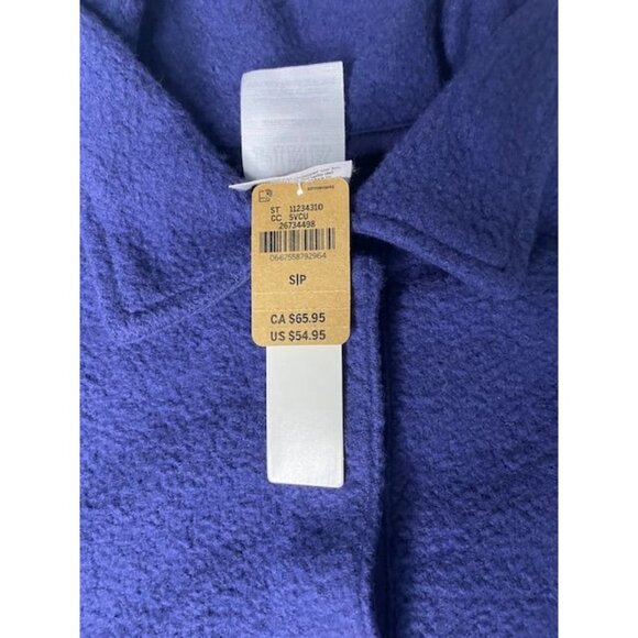 Victoria’s Secret PINK Cropped Quarter-Zip Sweatshirt – Blue with White Trim (NW - Picture 3 of 4